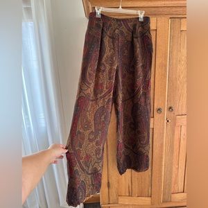 Silk Paisley Pants, size 14